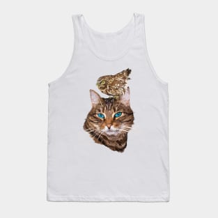 Cat and owl Tank Top